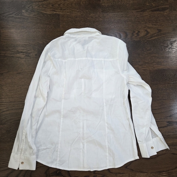 Michael Kors White Shirt Zip Up Sz.12 - Picture 5 of 10
